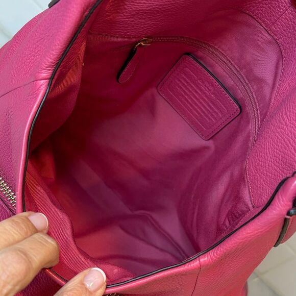 Coach Madison Pebbled Leather Phoebe Hobo Shoulder Bag HTF - Picture 13 of 16